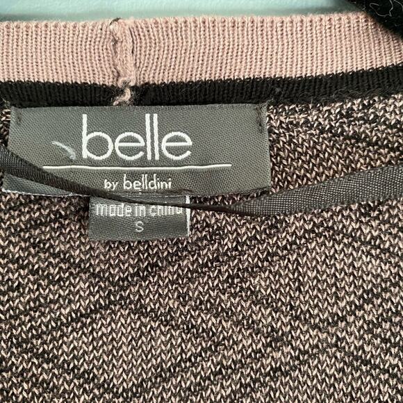 Belle by Belldini Cotton Cardigan- mauve and black light weight Woman’s  Small - Picture 3 of 4